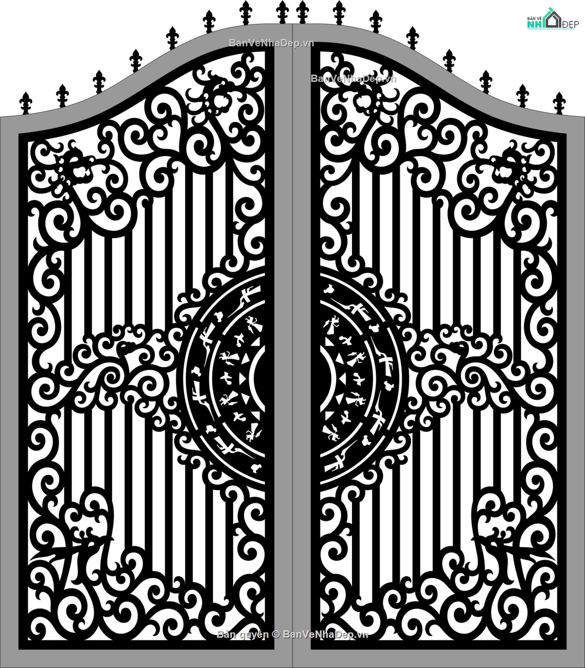 cổng cnc đẹp,file cnc cổng 2 cánh,mẫu cổng đẹp